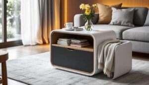 Platzwunder von Tchibo: Dieser Beistelltisch vereint Stauraum und Sitzgelegenheit