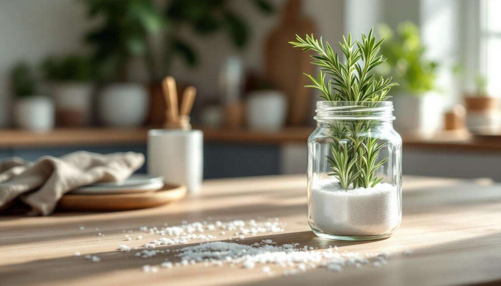 Weder Raumspray noch Duftkerze: Rosmarin und Salz im Glas lassen jede Wohnung duften