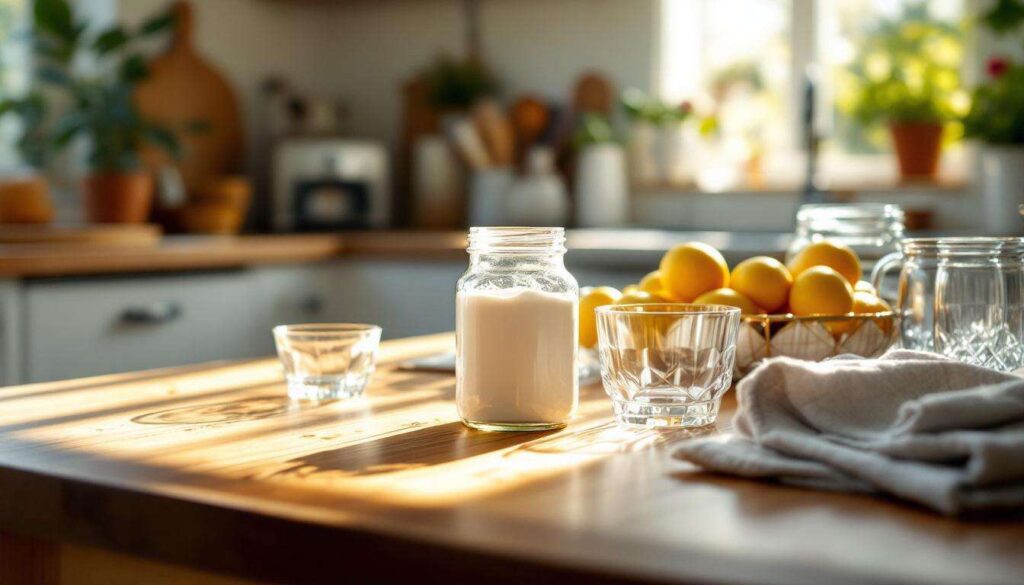 Ein Vorratsschrank-Zutat genügt, um Gläser nach dem Geschirrspüler wieder makellos zu machen